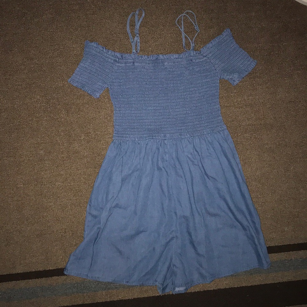 Blue Shorts Romper